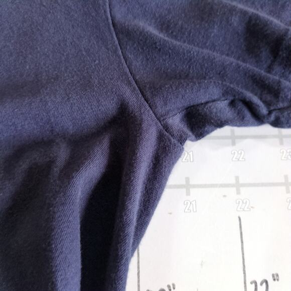 Quiksilver Crop Top Shirt Womens L Blue Cropped Vintage Skate Style Casual Wear - Picture 6 of 7